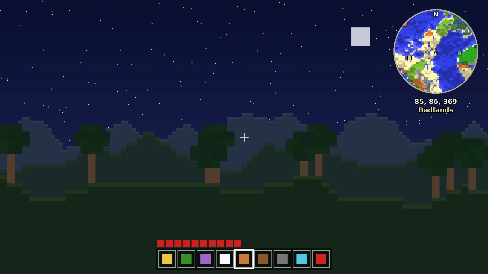 Minimap staying readable during a Minecraft night